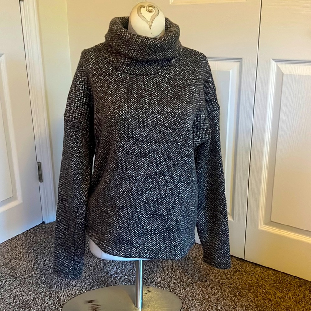 Columbia sportswear mock neck turtle textured sweater fleece lined extra warm